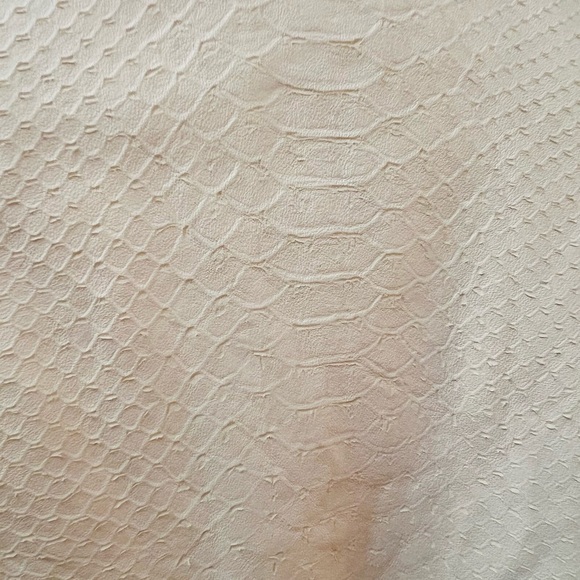 Robert Rodriguez 100% White Phyton Leather Jacket Size 8 Preowned Side Pockets - Picture 11 of 12